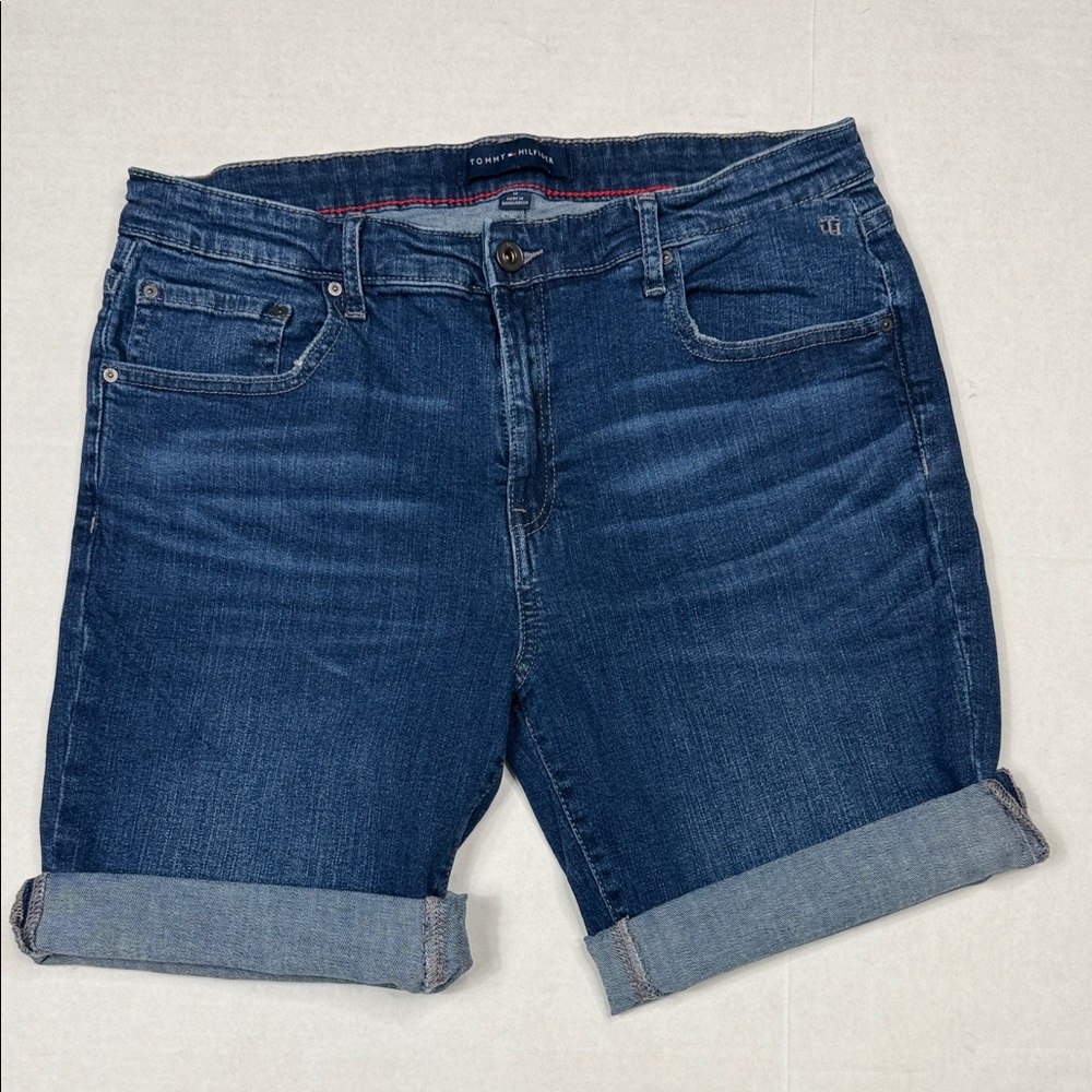 Tommy Hilfiger Cuffed Hem Denim Jean Shorts Size 12